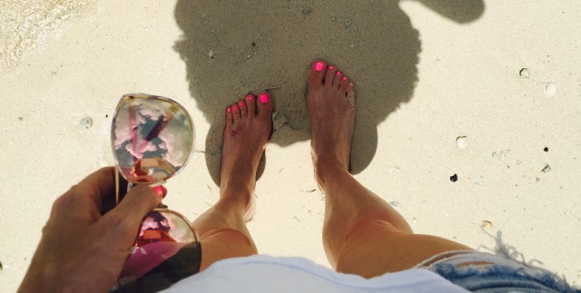 Toes in the sand
